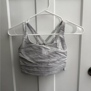 Lululemonn Long Line Energy Bra. Size 4. Wee are from Space Nimbus Battleship